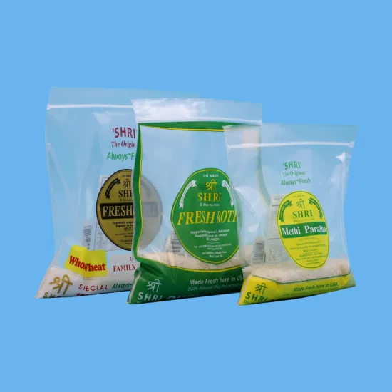 Borsa in PE biodegradabile al 100% biodegradabile a strato singolo stampata rotocalco per uso alimentare personalizzata in fabbrica con cerniera per il confezionamento di snack